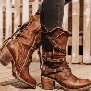 Brown Leather Women's Boots